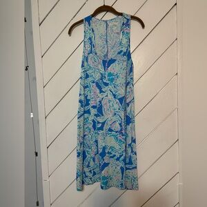 Lilly Pulitzer Blue and Pink Floral Mini Dress